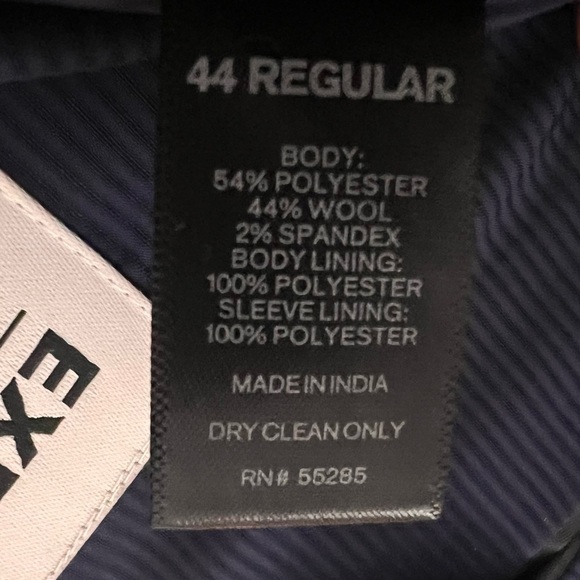 Express Innovation Extra Slim Men's Suit 44RβWool Blend Dusty Blue New with Tags - Picture 11 of 13